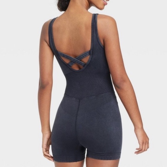 Women’s seamless Shorts Bodysuit       size S. Color   blue - Picture 2 of 8